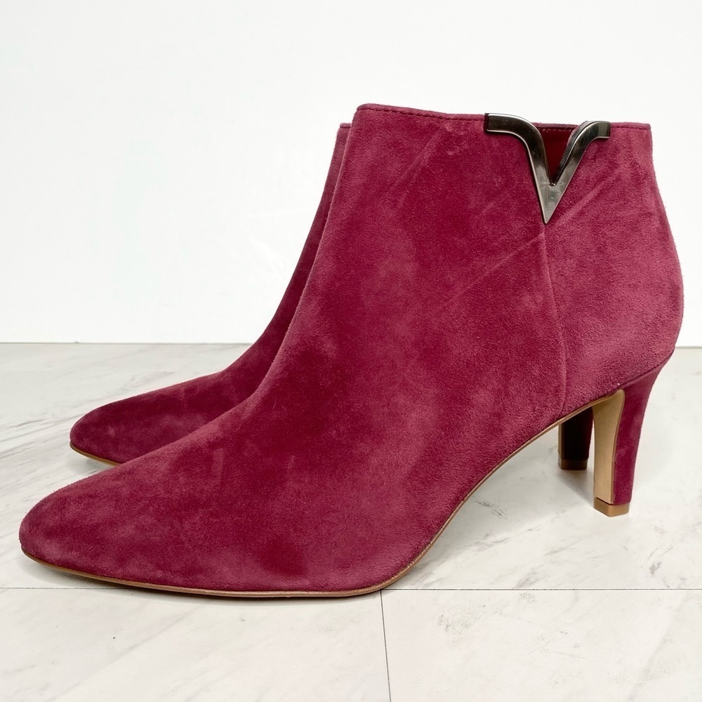 Vince Camuto Iylena Red Suede Bootie 9M